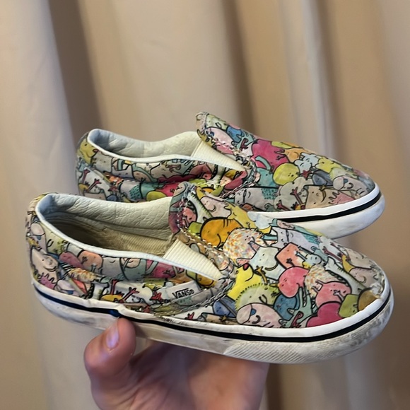 Vans toddler size 9.5 slip ons with monster cartoons - Picture 2 of 10